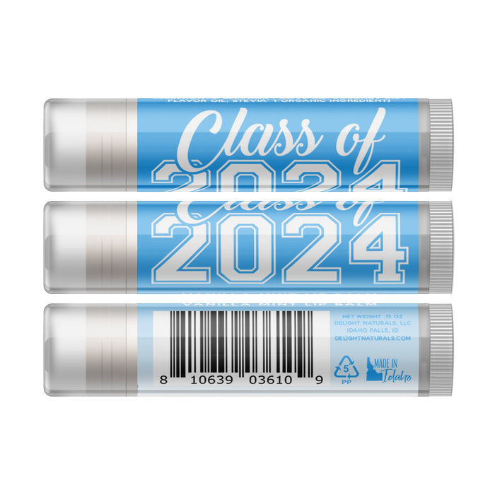 Class of 2024 Lip Balm- Three Pack - Light Blue