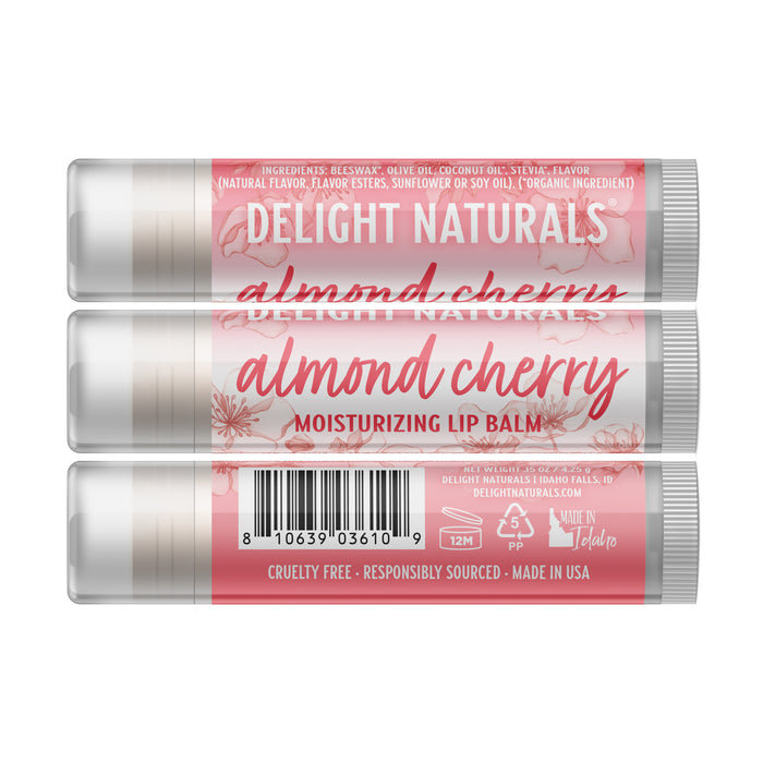 Almond Cherry Lip Balm - Three Pack