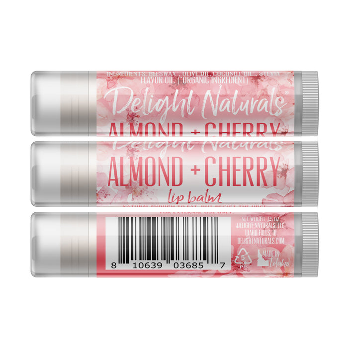 Almond + Cherry Lip Balm - Three Pack