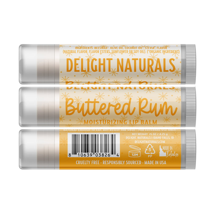 Buttered Rum Lip Balm - Three Pack