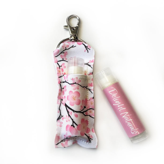 Cherry Blossom Lip Balm Key Chain — Delight Naturals
