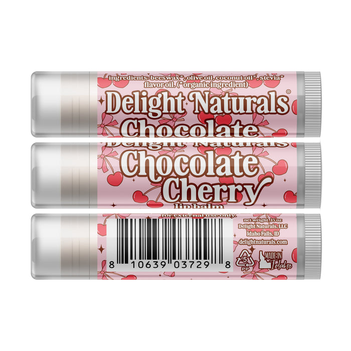 Chocolate Cherry Lip Balm - Valentine's Day - Three Pack