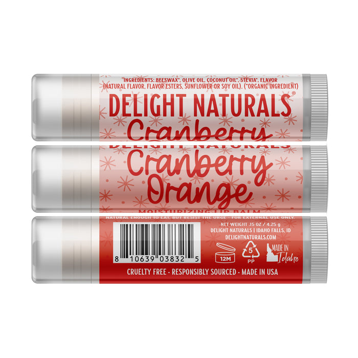 Cranberry Orange Lip Balm - Three Pack