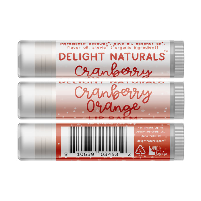 Cranberry Orange Lip Balm - Three Pack