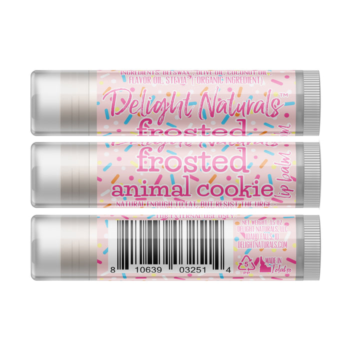 Frosted Animal Cookie Lip Balm - Three Pack