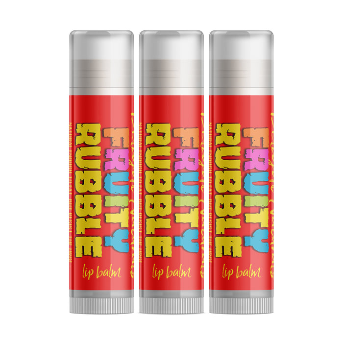 Fruity Rubble Lip Balm - Three Pack