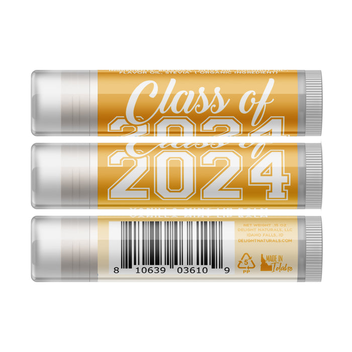 Class of 2024 Lip Balm - Yellow - Three Pack