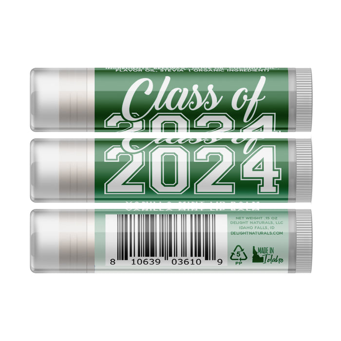 Class of 2024 Lip Balm - Green - Three Pack