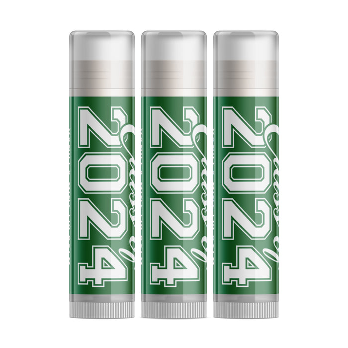 Class of 2024 Lip Balm - Green - Three Pack