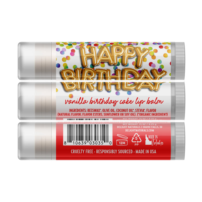 Happy Birthday Lip Balm - Three Pack