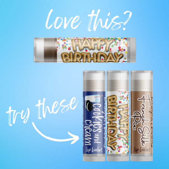 Jumbo Chocolate Happy Birthday Lip Balm