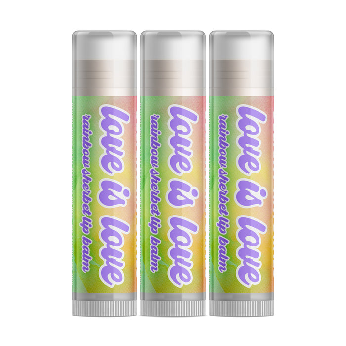 Love is Love Pastel Lip Balm - Three Pack - Rainbow Sherbet