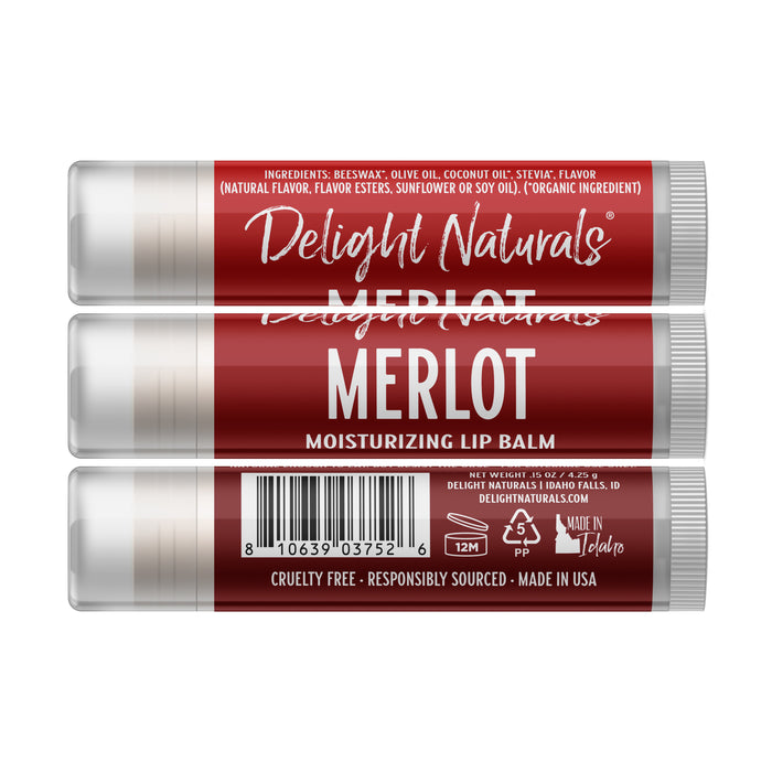Merlot Wine Lip Balm - Three Pack