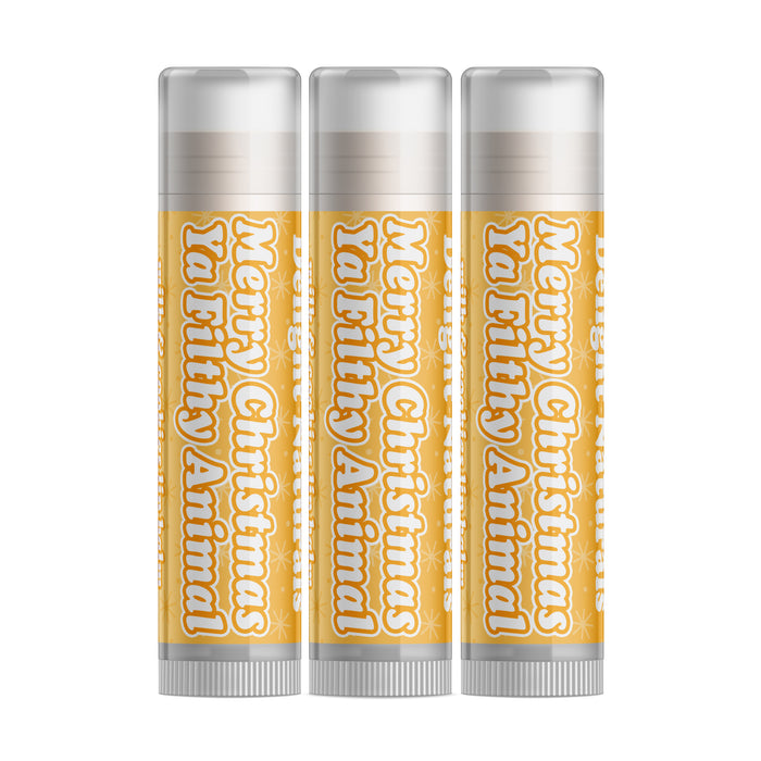 Merry Christmas Ya Filthy Animal Lip Balm - Three Pack