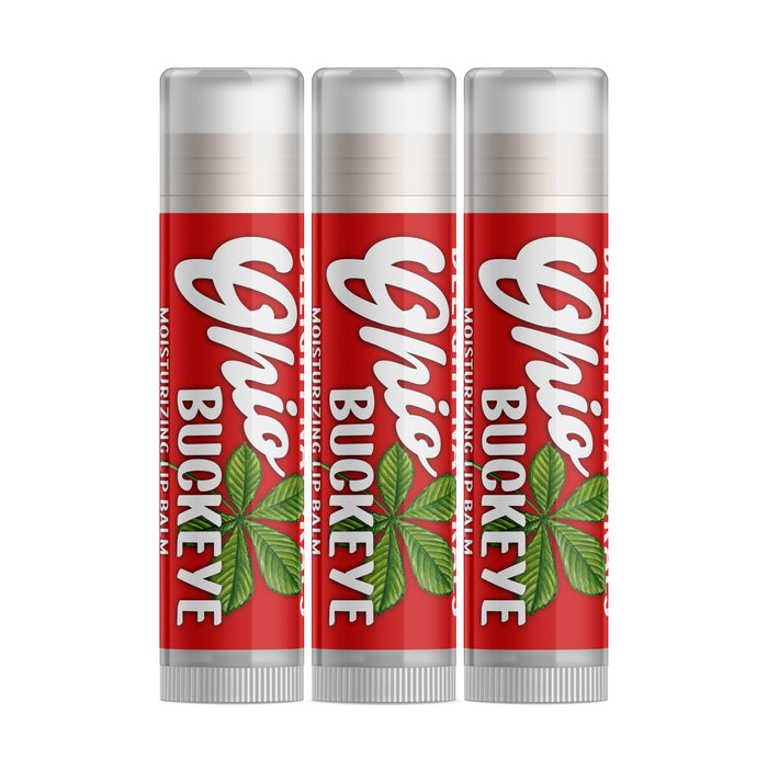 Ohio Buckeye Lip Balm - Three Pack