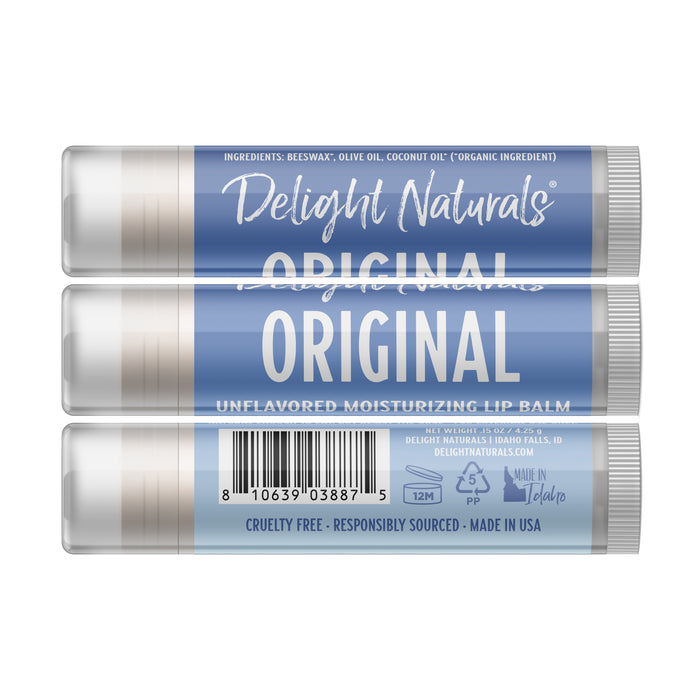 Original Lip Balm - Unflavored - Three Pack