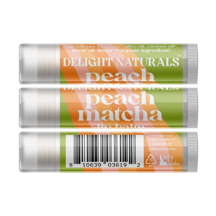 Peach Matcha Lip Balm - Three Pack