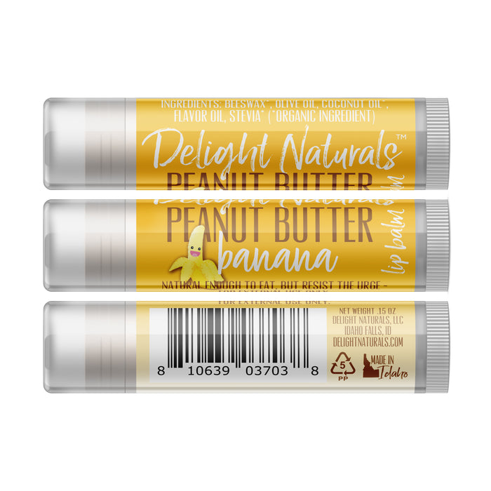 Peanut Butter Banana Lip Balm - Three Pack