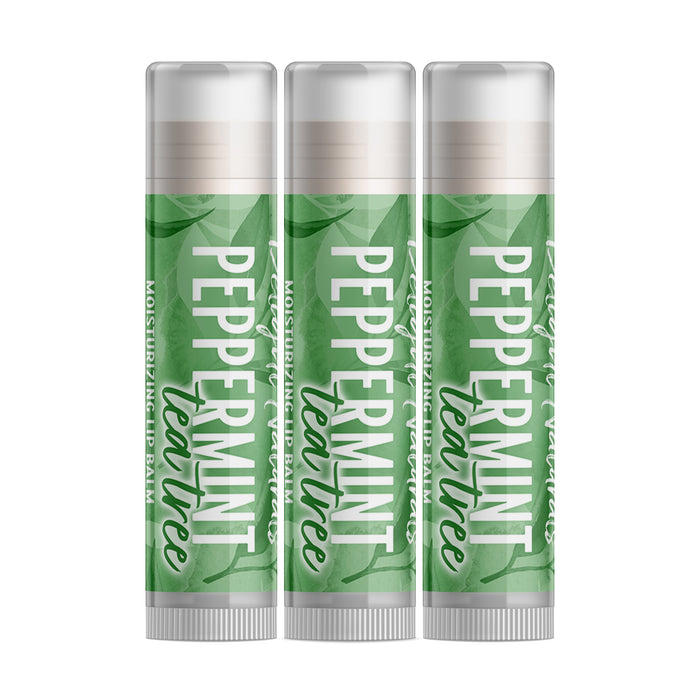 Peppermint Tea Tree Lip Balm - Three Pack