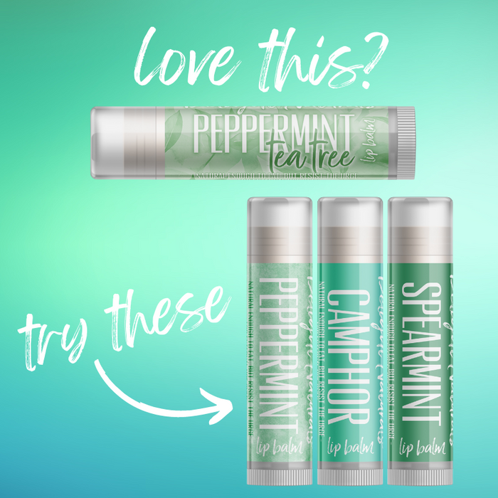 Peppermint Tea Tree Lip Balm - Three Pack