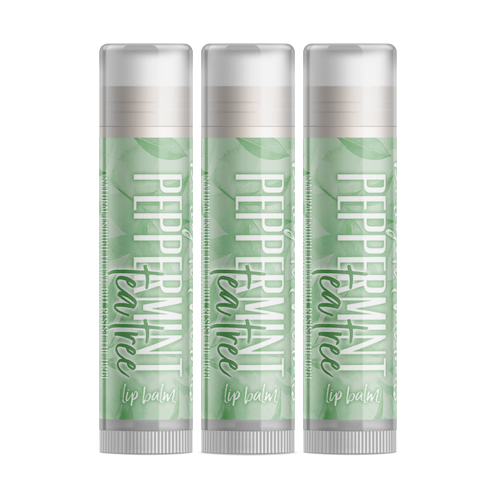 Peppermint Tea Tree Lip Balm - Three Pack