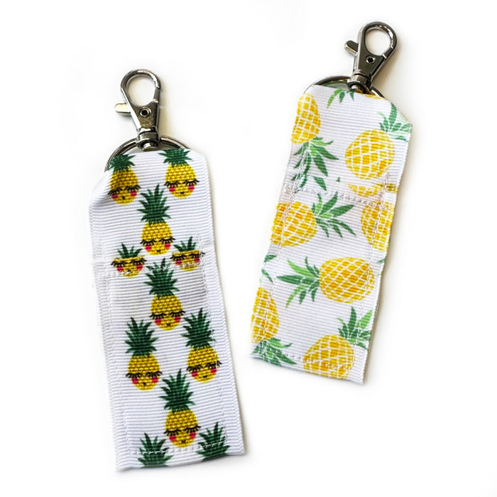 Pretty Pineapples Lip Balm Key Chain