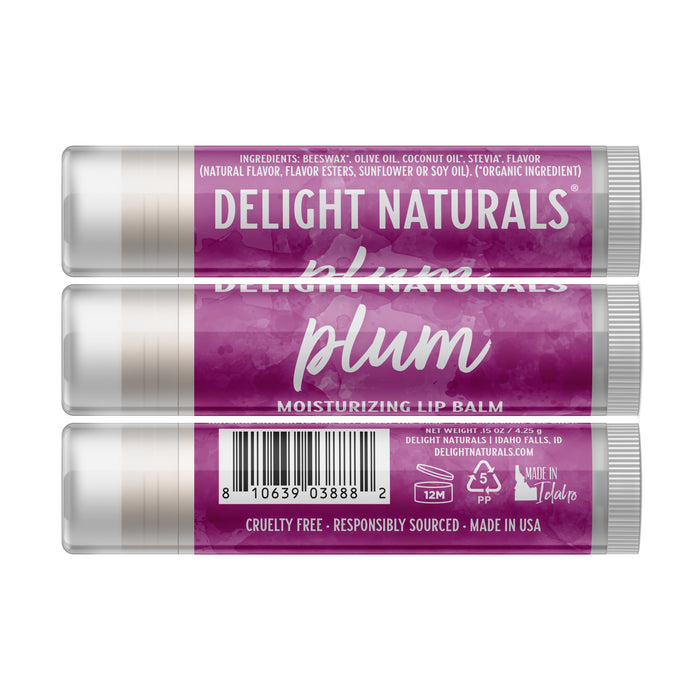 Plum Lip Balm - Three Pack