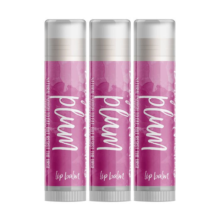 Plum Lip Balm - Three Pack