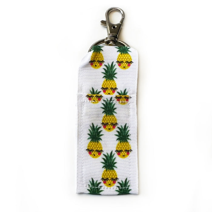 Pretty Pineapples Lip Balm Key Chain