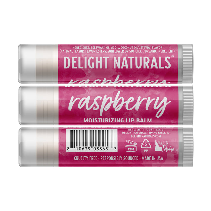 Raspberry Lip Balm - Three Pack