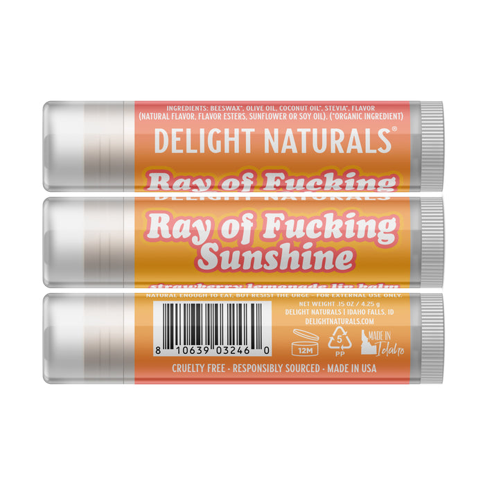 Ray of Fucking Sunshine Lip Balm - Three Pack