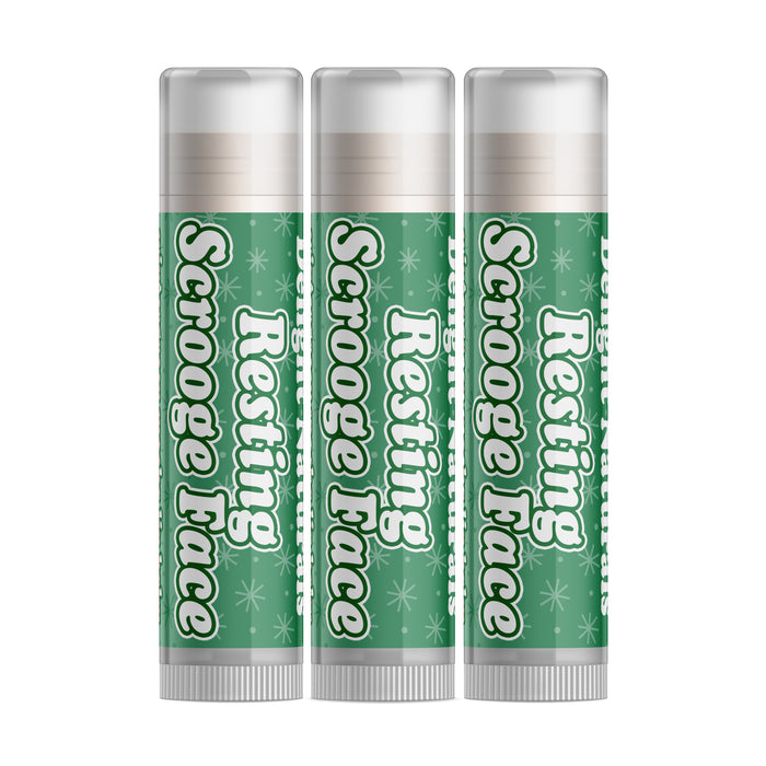 Resting Scrooge Face Lip Balm - Three Pack