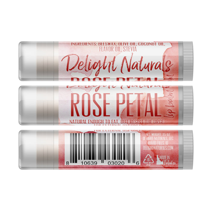 Rose Petal Lip Balm - Three Pack