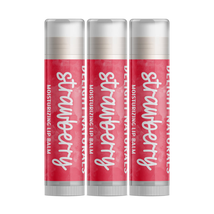 Strawberry Lip Balm - Three Pack