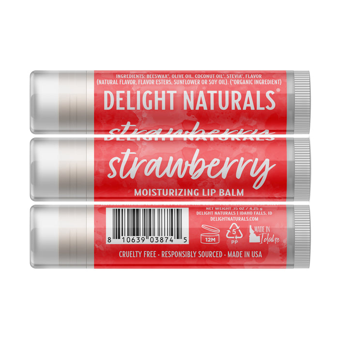 Strawberry Lip Balm - Three Pack