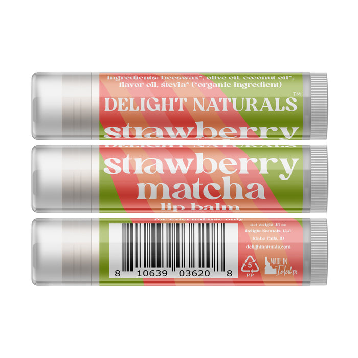 Strawberry Matcha Lip Balm - Three Pack