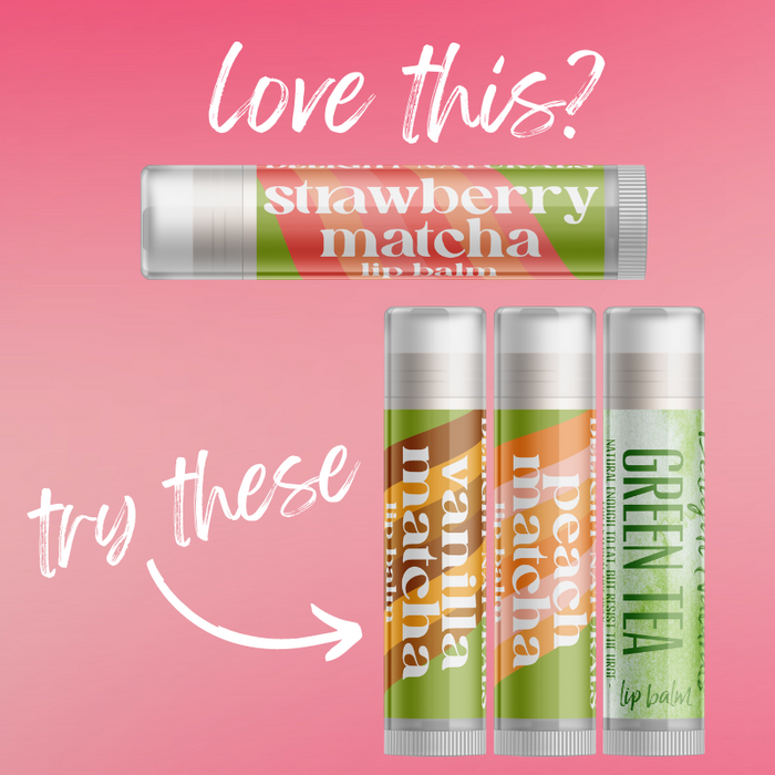 Strawberry Matcha Lip Balm - Three Pack