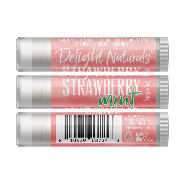 Strawberry Mint Lip Balm - Three Pack