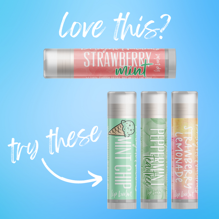 Strawberry Mint Lip Balm - Three Pack