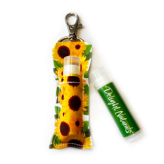 Sunflowers Lip Balm Key Chain