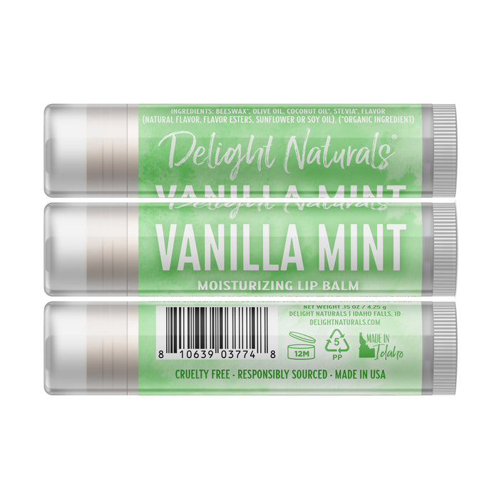 Vanilla Mint Lip Balm - Three Pack