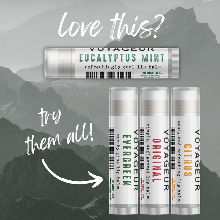 Voyageur Eucalyptus Mint Lip Balm - Three Pack