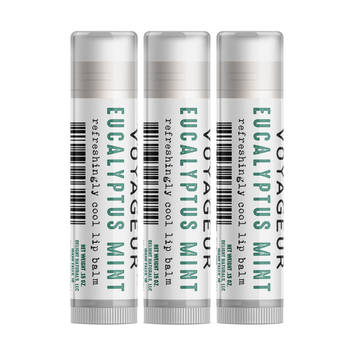 Voyageur Eucalyptus Mint Lip Balm - Three Pack