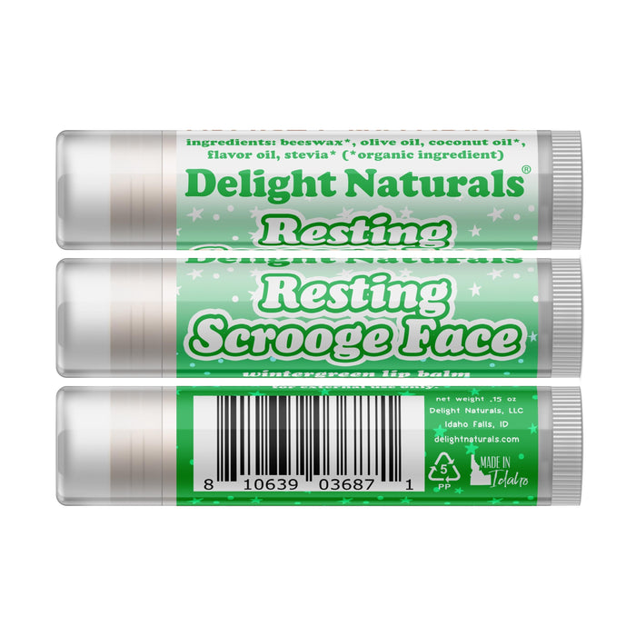 Resting Scrooge Face Lip Balm - Three Pack