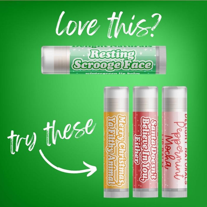 Resting Scrooge Face Lip Balm - Three Pack