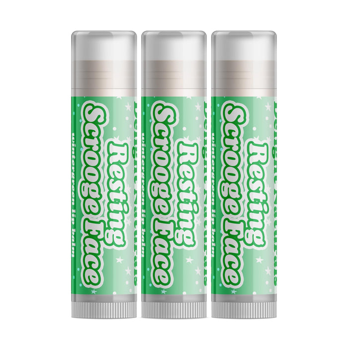 Resting Scrooge Face Lip Balm - Three Pack