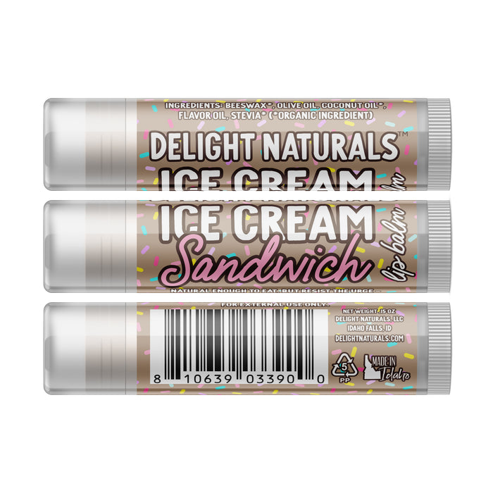 Ice Cream Sandwich Lip Balm - Three Pack