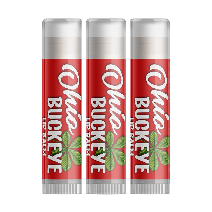 Ohio Buckeye Lip Balm - Three Pack