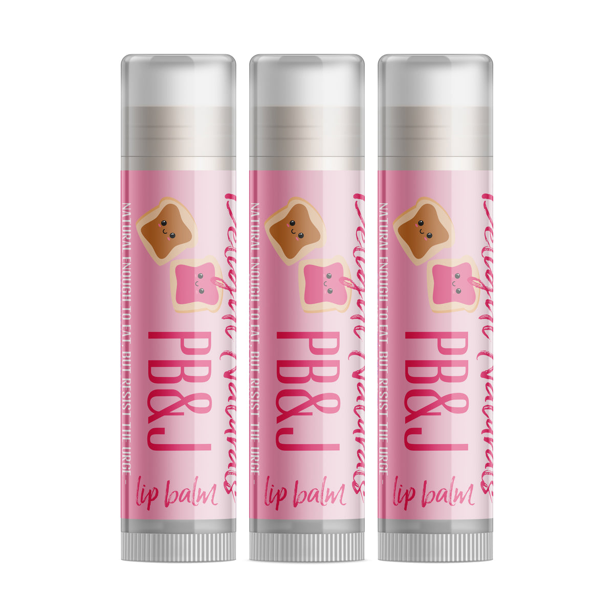 PB&J Lip Balm Strawberry - Three Pack — Delight Naturals