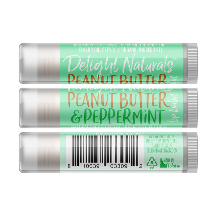 Peanut Butter & Peppermint Lip Balm - Set of Three